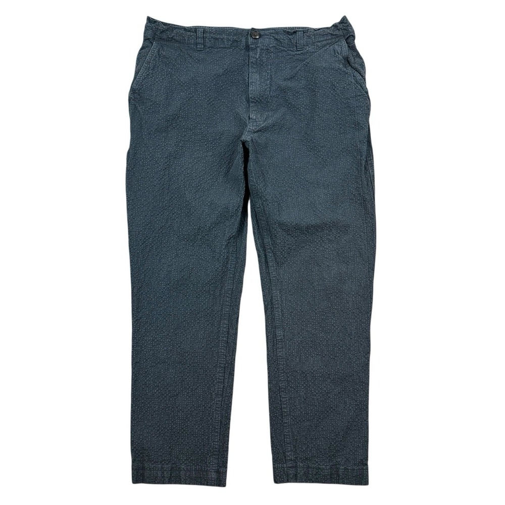 Taylor‎ Stitch Pants Men 34 (34x27) Navy Blue Textured Chino Drawstring Stretch